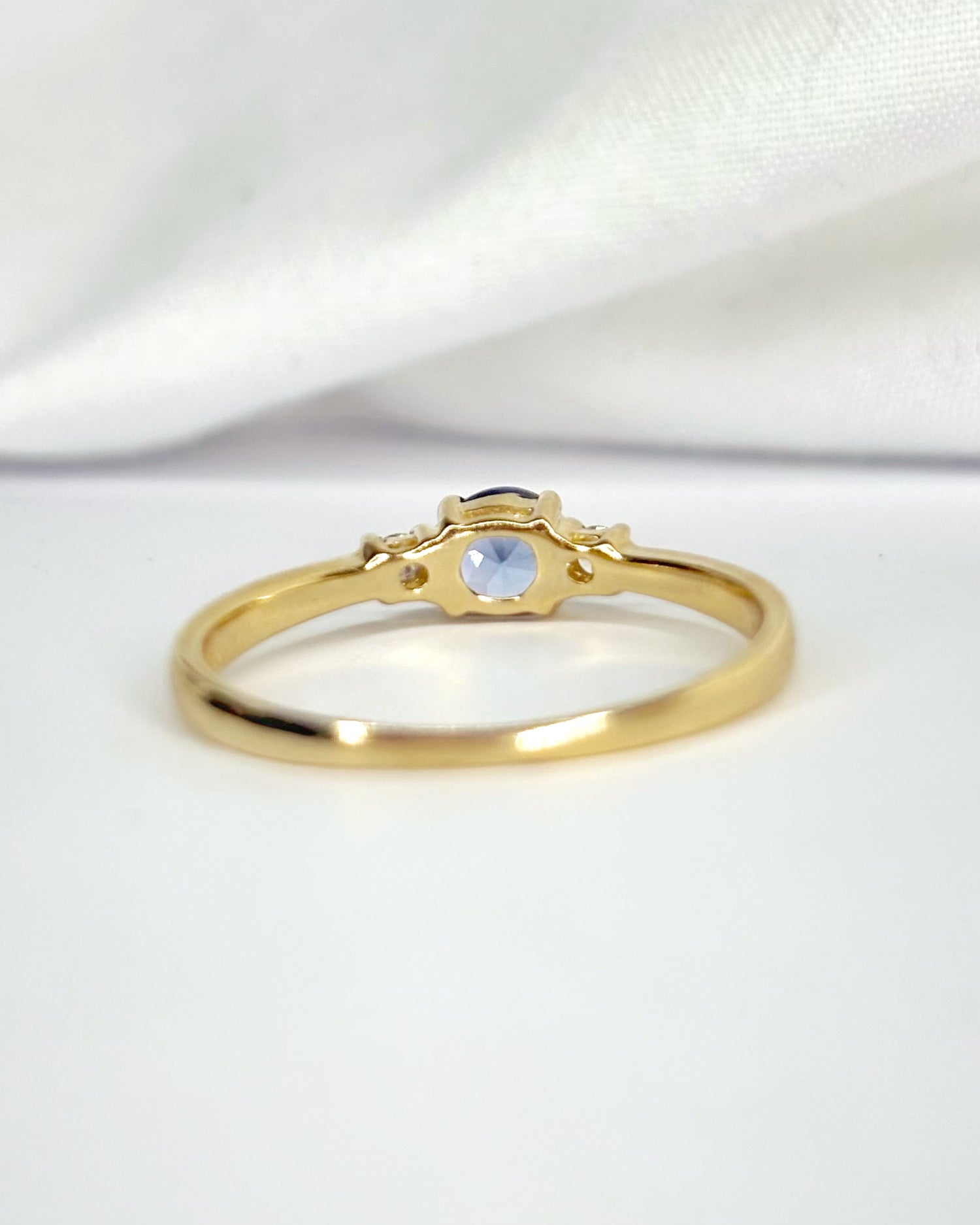 Bague Trilogie Tanzanite &amp; Diamants "Lyana"