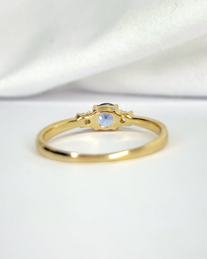 Bague Trilogie Tanzanite &amp; Diamants "Lyana"