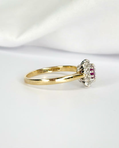 Bague Marguerite Rubis &amp; Diamants "Liane"