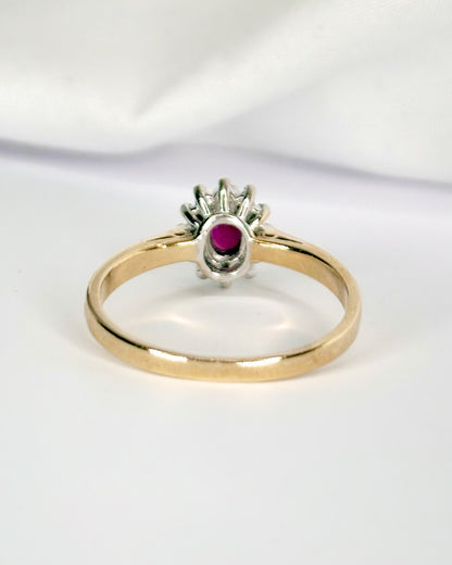 Bague Marguerite Rubis &amp; Diamants "Liane"
