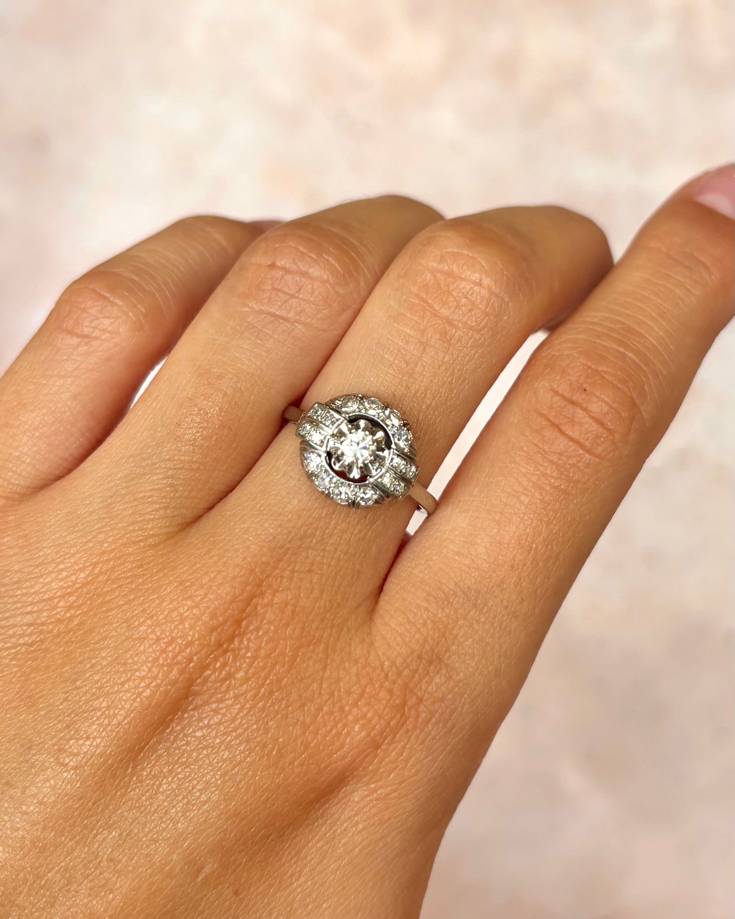 Anillo Art Déco de diamantes de 0,57 quilates «Joshua»