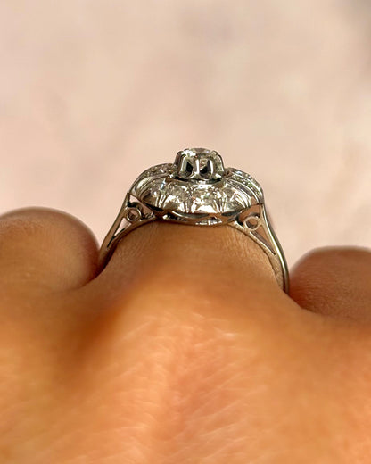 Anillo Art Déco de diamantes de 0,57 quilates «Joshua»