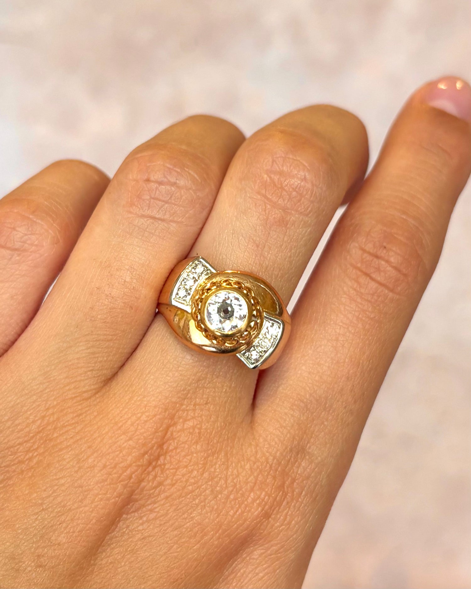 Bague Tank Diamants 0.62 carat "Zian" 6,16g