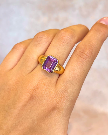 Amethyst Band Ring 5.15 carats 6.78g “Maylis”