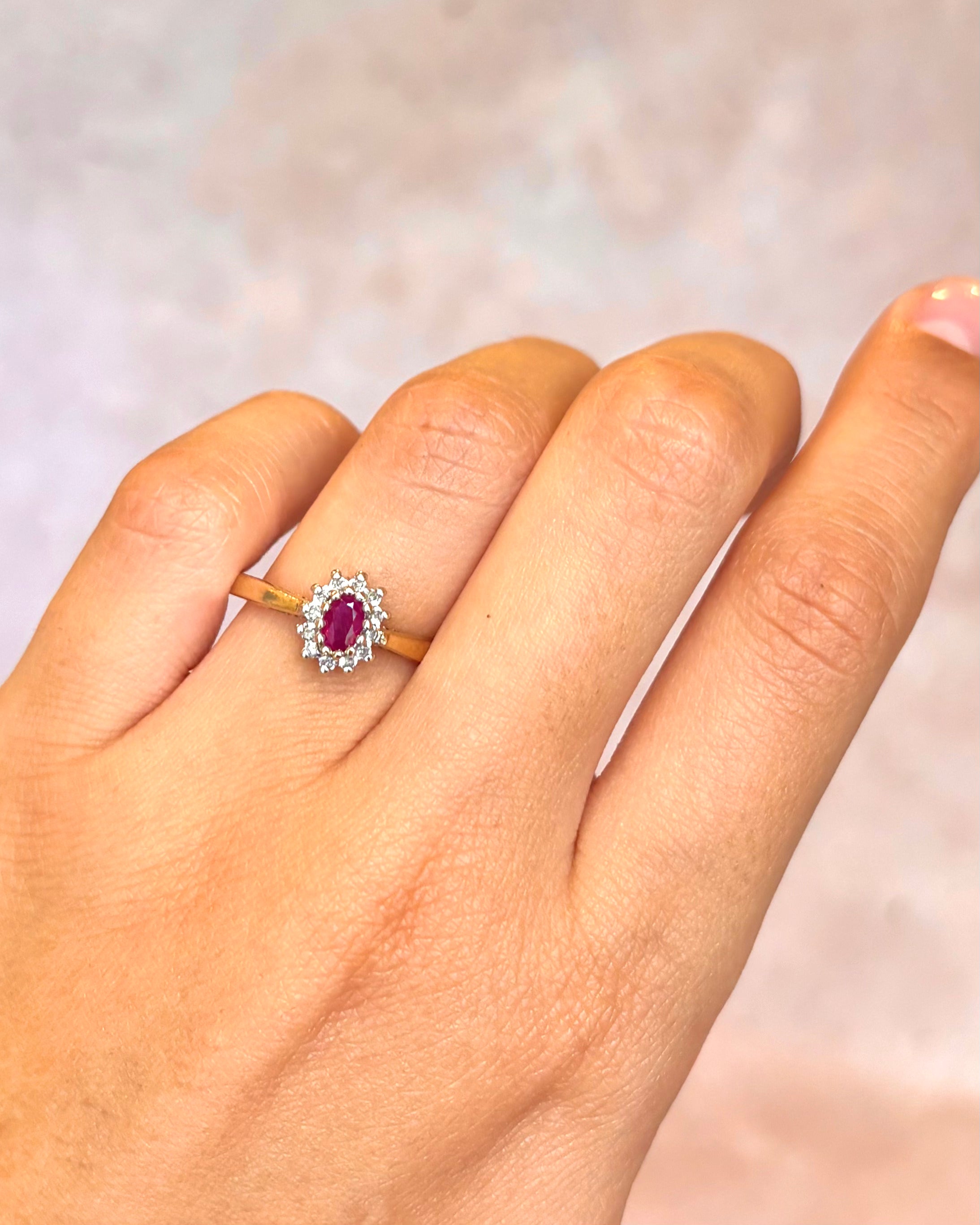 Bague Marguerite Rubis &amp; Diamants "Liane"