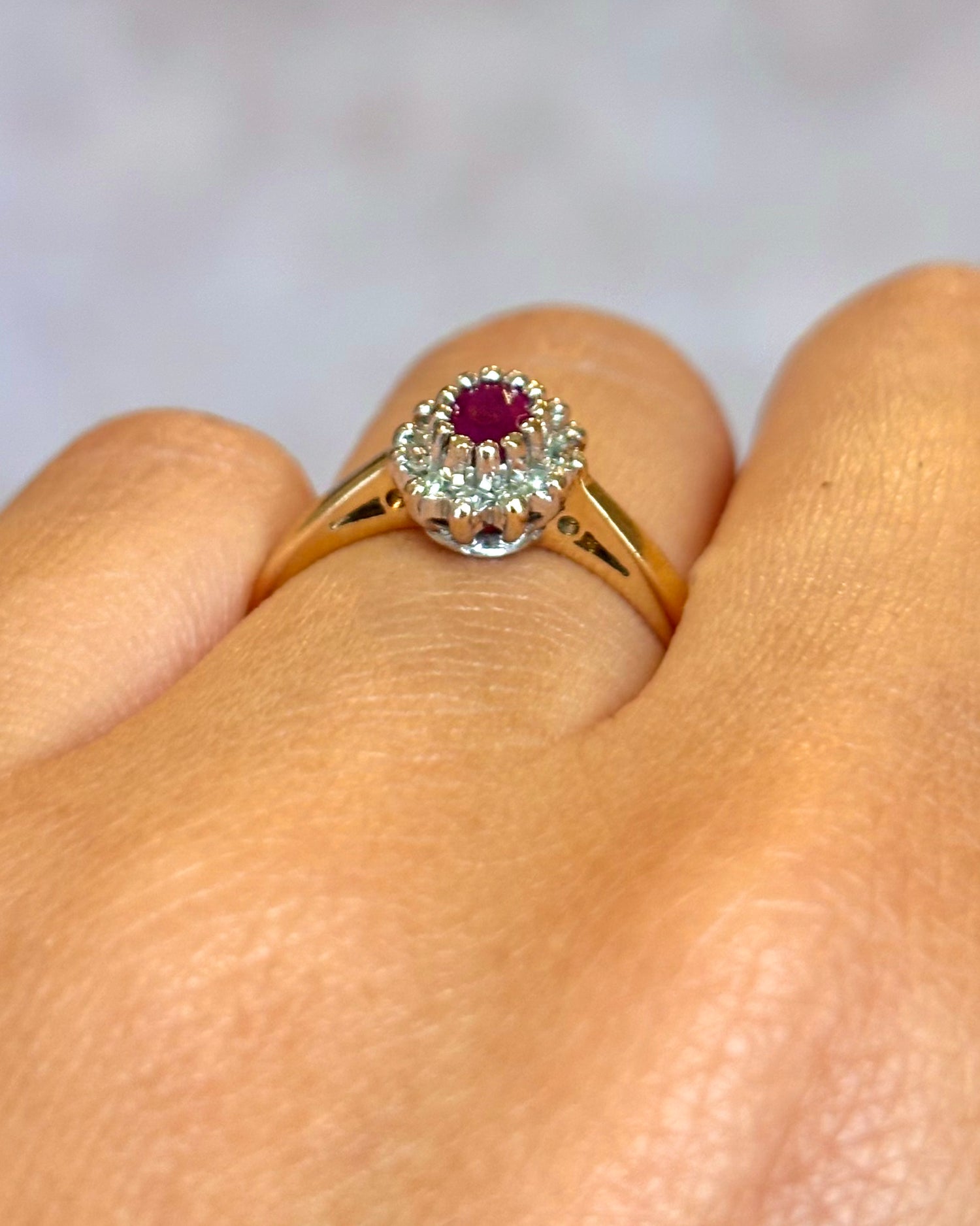 Bague Marguerite Rubis &amp; Diamants "Liane"
