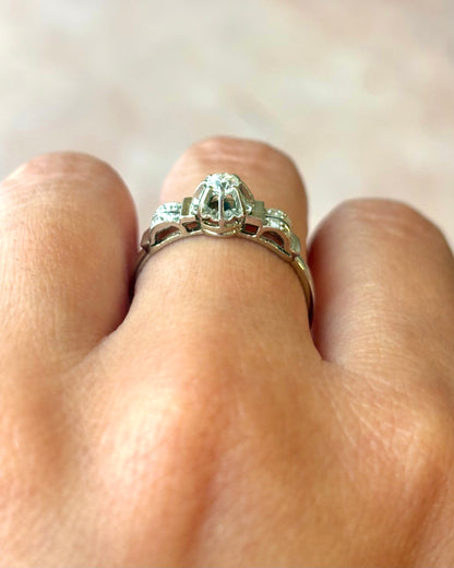 Bague Art-Déco Diamants 0.20 carat "Paulina"