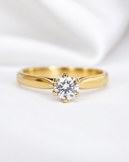 Anillo solitario de diamante de 0.35 quilates H/VS «Odile»