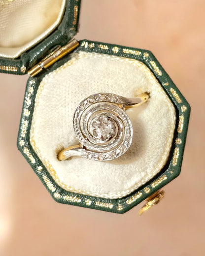Bague Tourbillon Style Art Nouveau Diamants "Clémence"