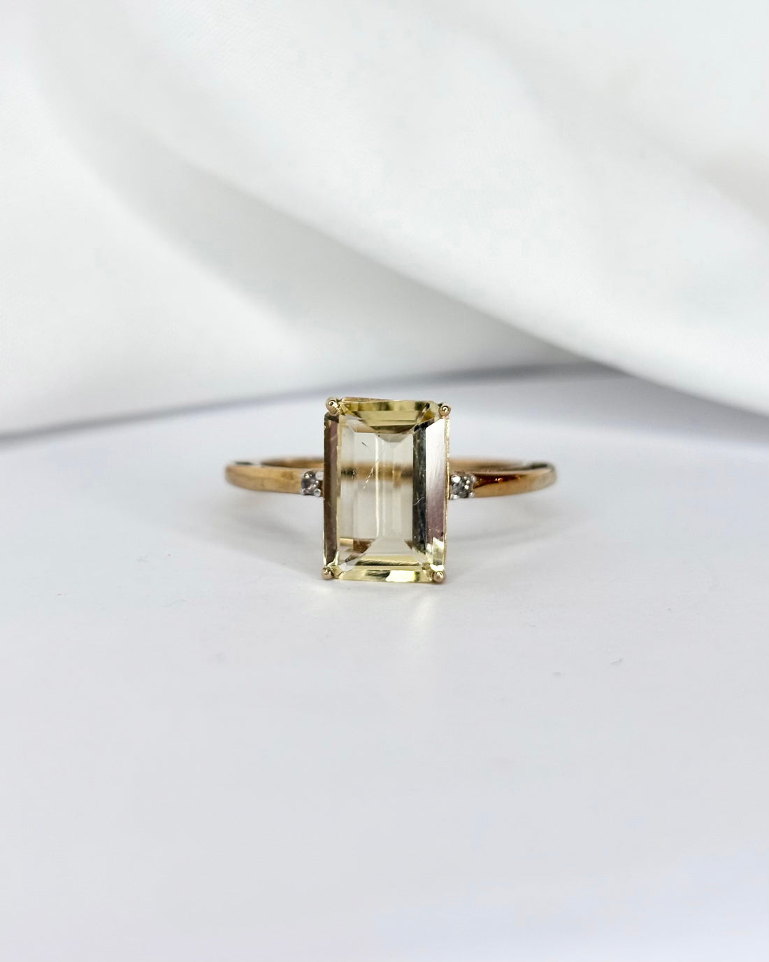 Bague Cocktail Scapolite 2.60 carats &amp; Diamants &quot;Léonie&quot;