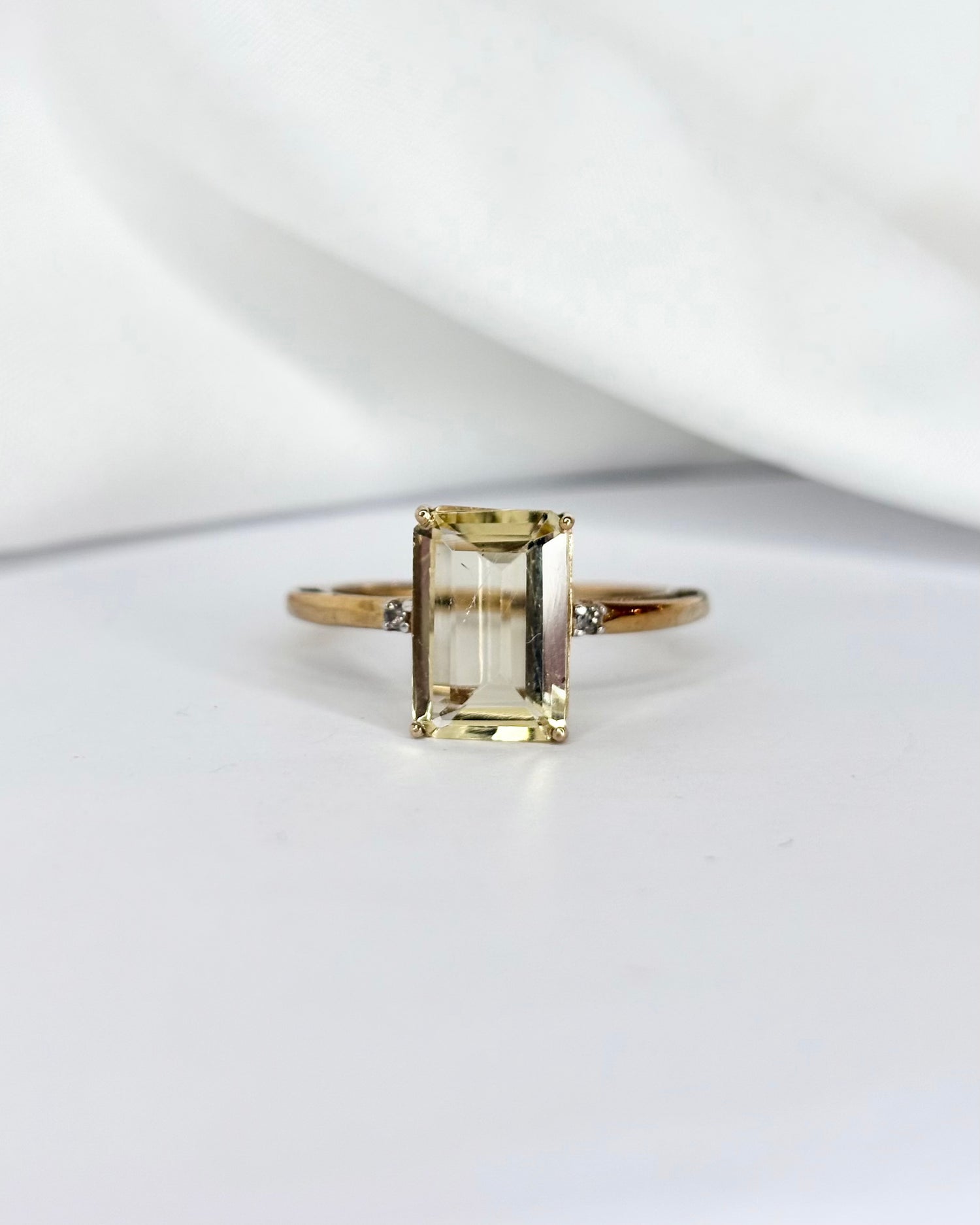 Bague Cocktail Scapolite 2.60 carats &amp; Diamants &quot;Léonie&quot;