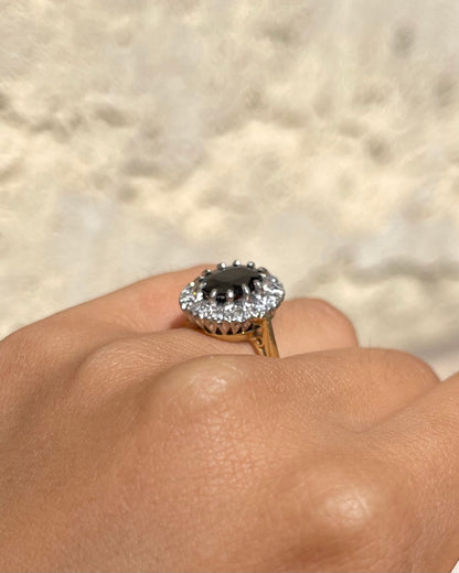 Bague Marguerite Saphir 2 carats &amp; Diamants &quot;Aïnoa&quot;