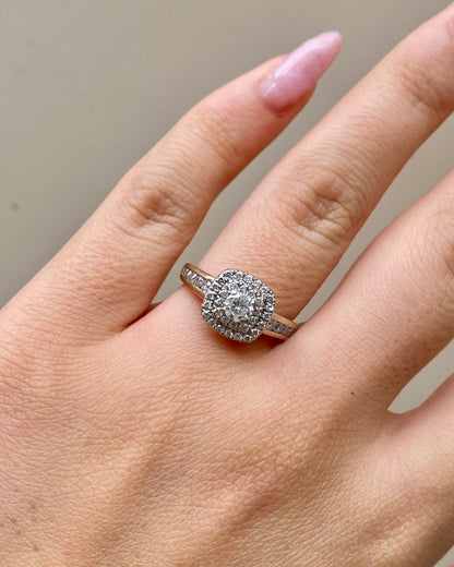 Bague Solitaire Style Art Déco Diamants 0.80 carat &quot;Colombe&quot;