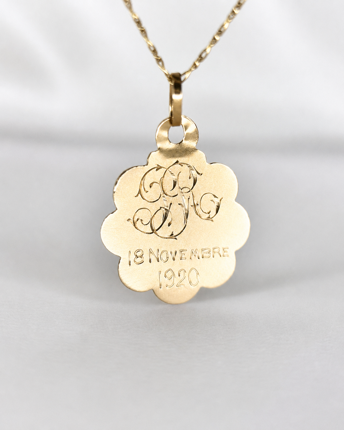 18-karat Rose Gold Virgin Mary Pendant “Anne”