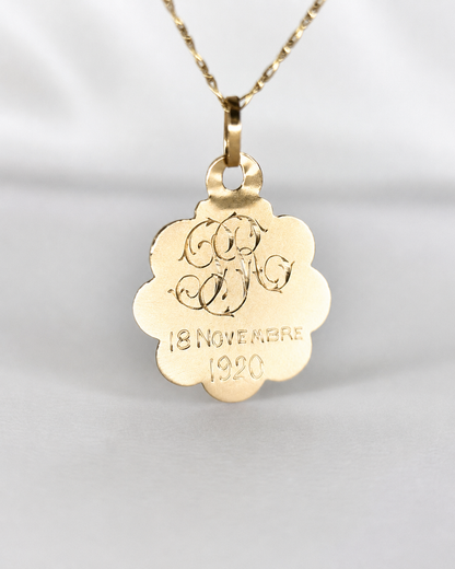 18-karat Rose Gold Virgin Mary Pendant “Anne”