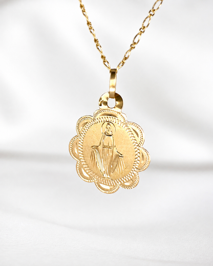 18-karat Rose Gold Virgin Mary Pendant “Anne”