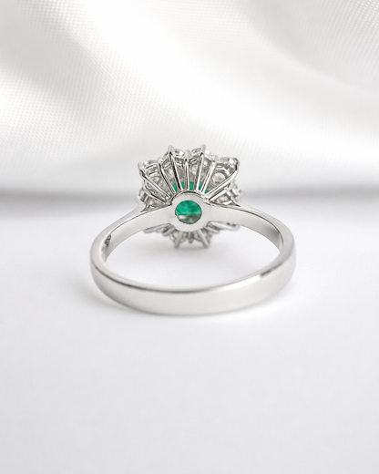 Célia Marguerite Emerald Ring 0.80 carat &amp; Diamonds 0.60 carat