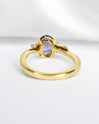 "Awa" Tanzanite Trilogy Ring, 1.28 carats &amp; Diamonds