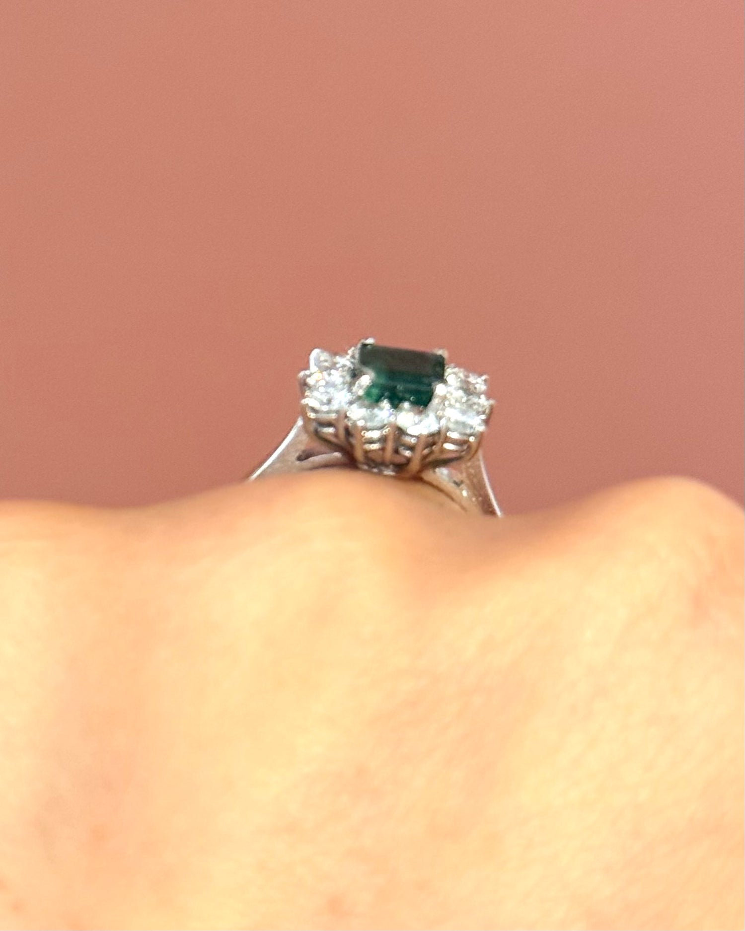 Célia Marguerite Emerald Ring 0.80 carat &amp; Diamonds 0.60 carat