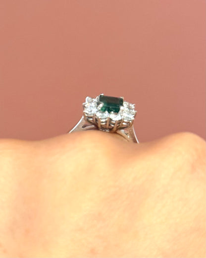 Célia Marguerite Emerald Ring 0.80 carat &amp; Diamonds 0.60 carat