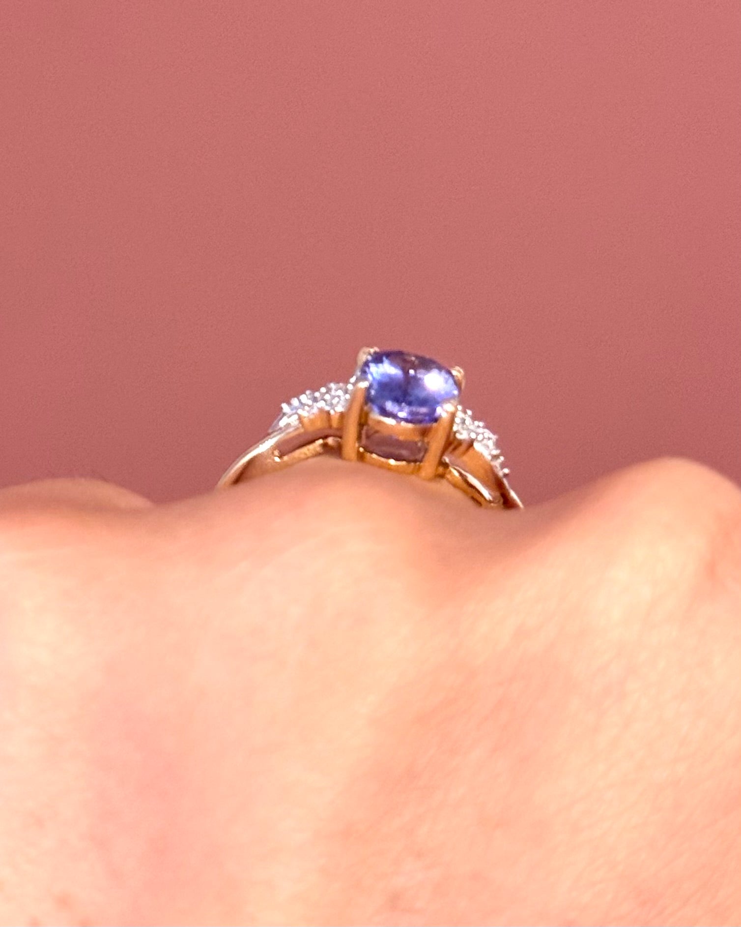 "Awa" Tanzanite Trilogy Ring, 1.28 carats &amp; Diamonds