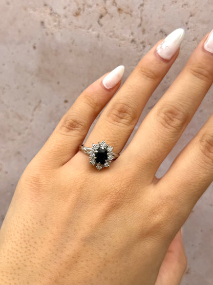 Anillo Marguerite Zafiro 0,80 quilates y diamantes “Belvira”