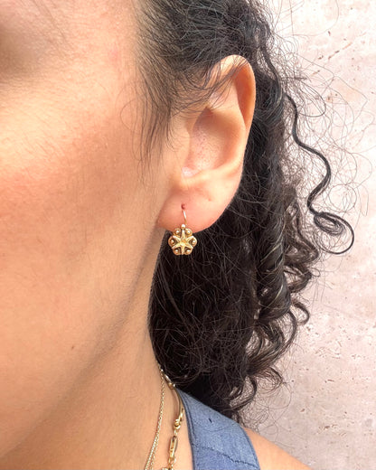 Pendientes Dormilones de Oro Amarillo de 18 quilates "Aliénor"
