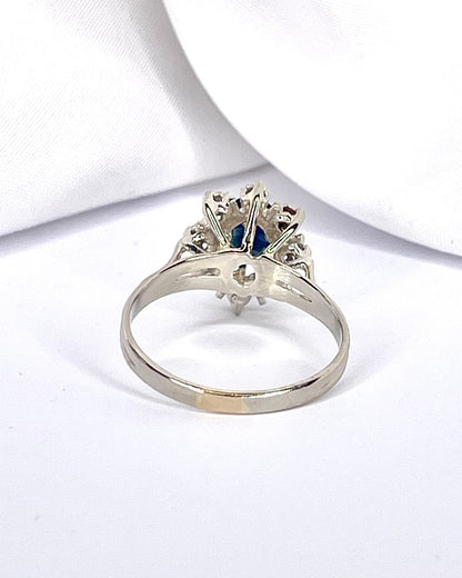 Anillo Marguerite Zafiro 0,80 quilates y diamantes “Belvira”