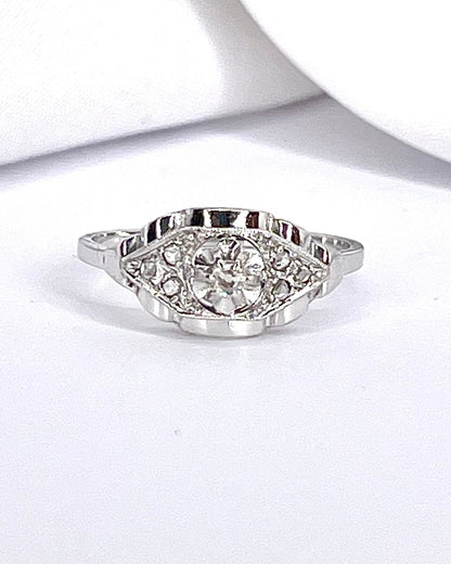 Anillo Art Déco con diamantes "Laurie"