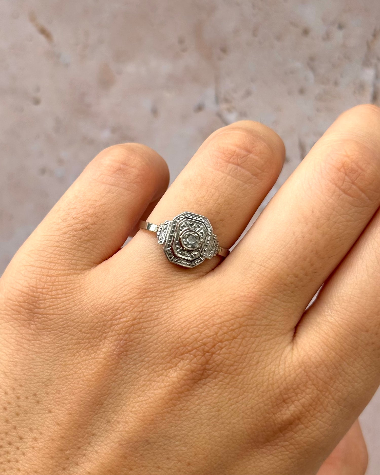 Bague Art-Déco Diamant "Solange"