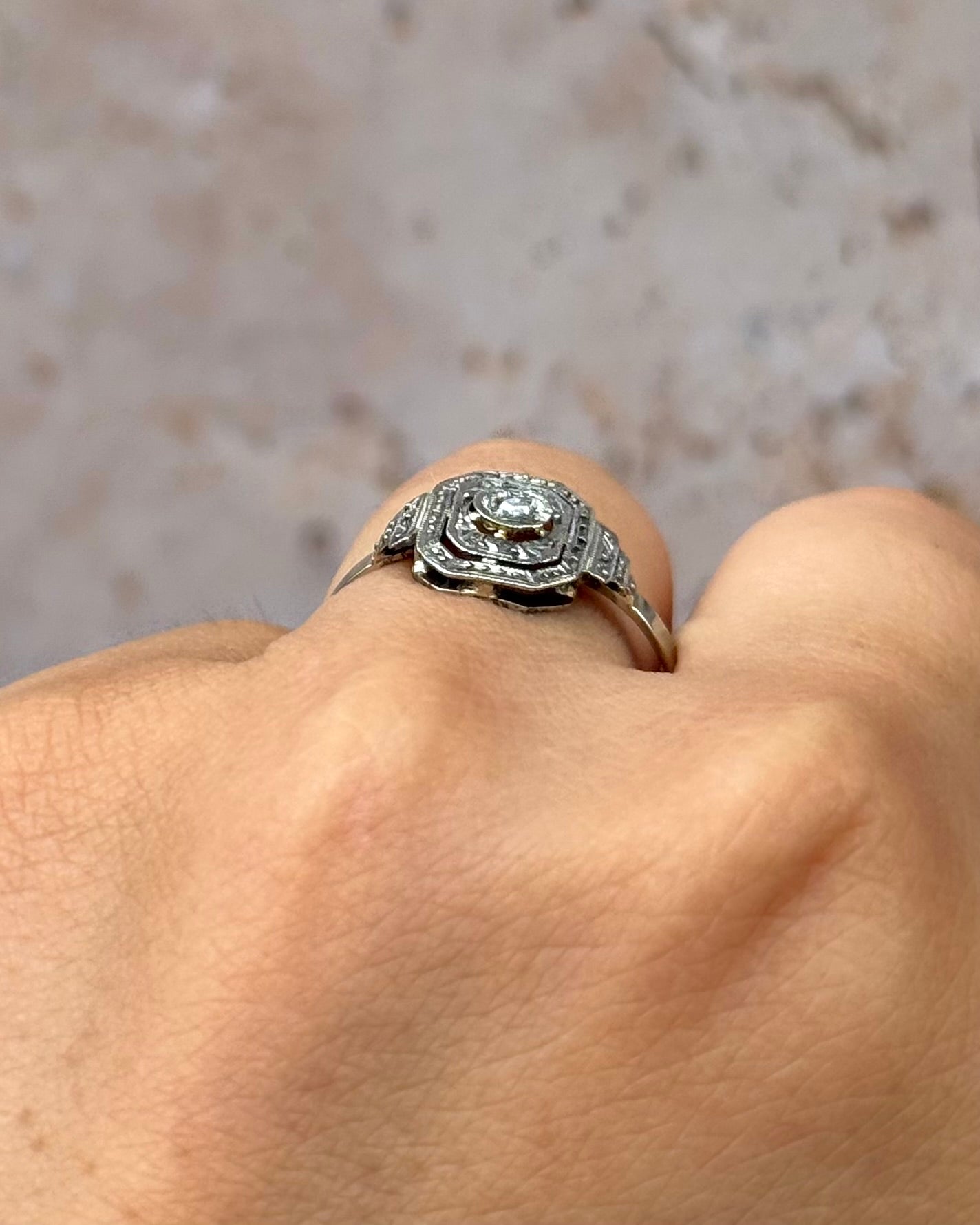 Bague Art-Déco Diamant "Solange"