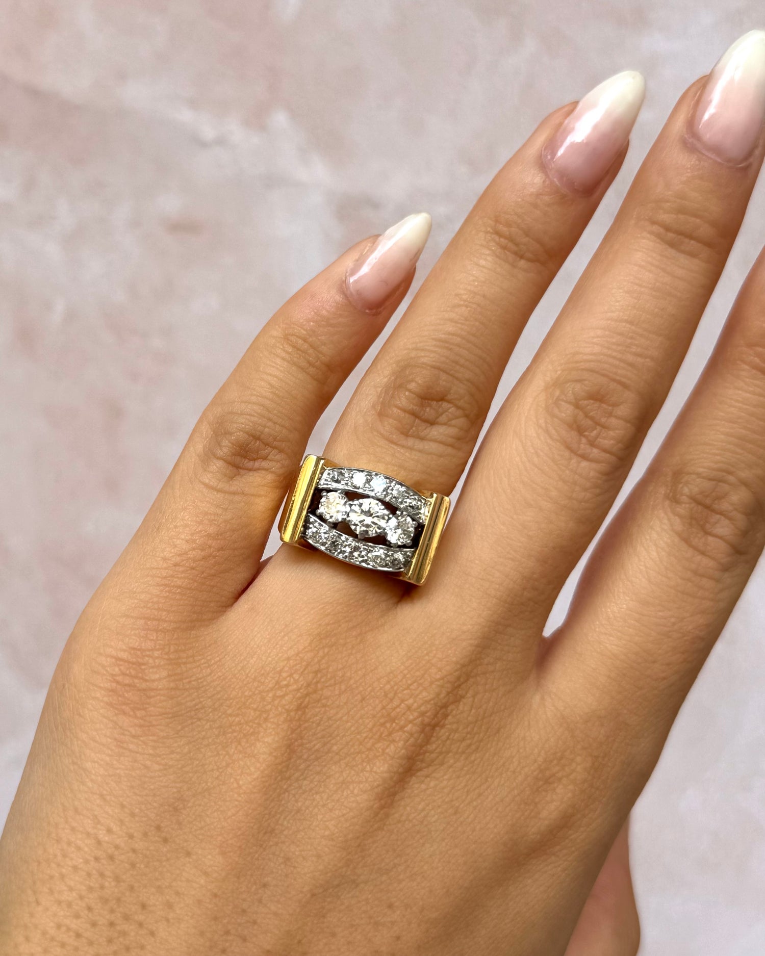 Bague Tank Diamants 1.40 carat "Rémi"