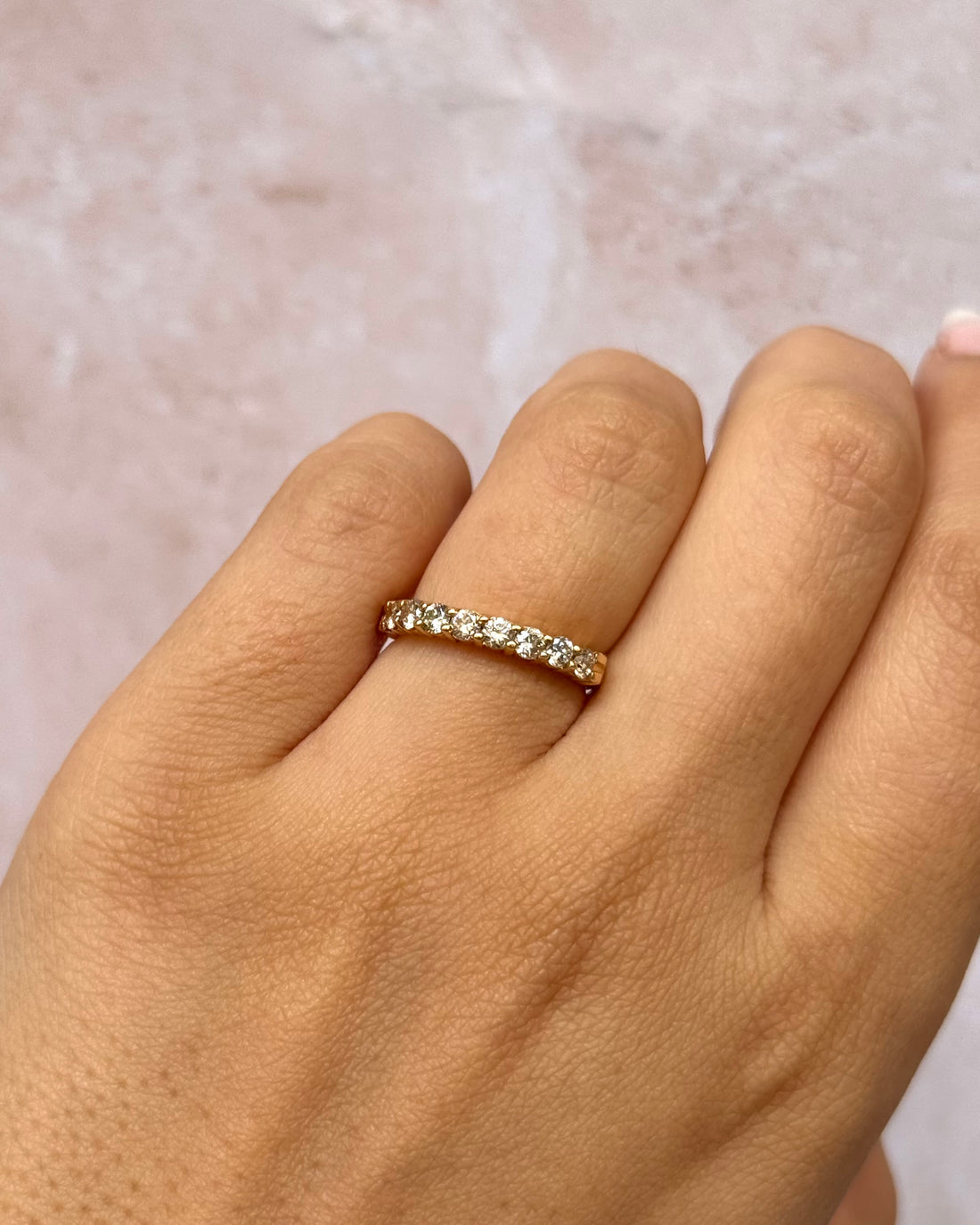 Demi-alliance Diamants 0.45 carat 2.5mm "Aloïse"