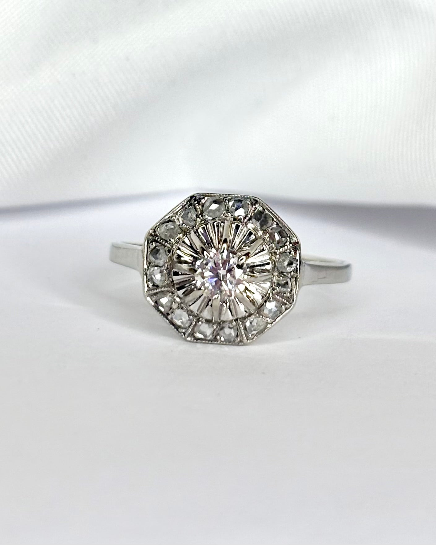 Bague Art-Déco Diamants 0.35 carat "Virginie"