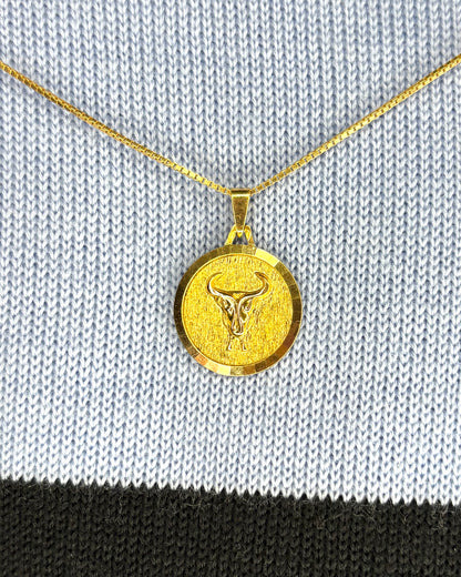 Médaille Or Jaune Taureau "Valentin"