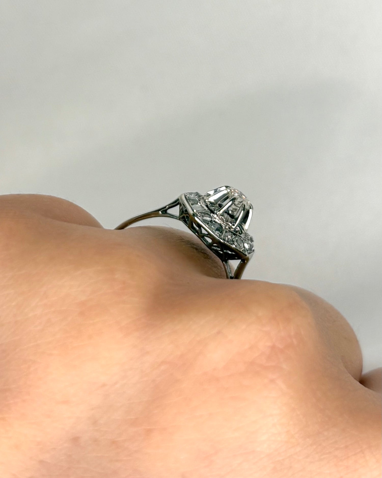 Bague Art-Déco Diamants 0.35 carat "Virginie"