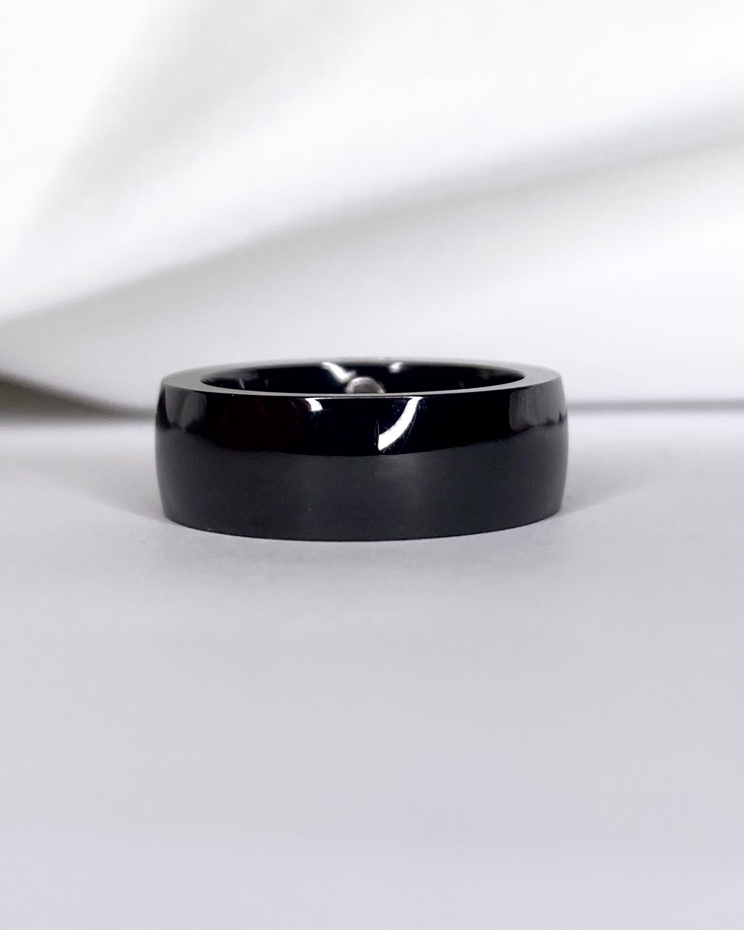 Bague Jonc Céramique &amp; Diamants 6.16 g "Kamila"