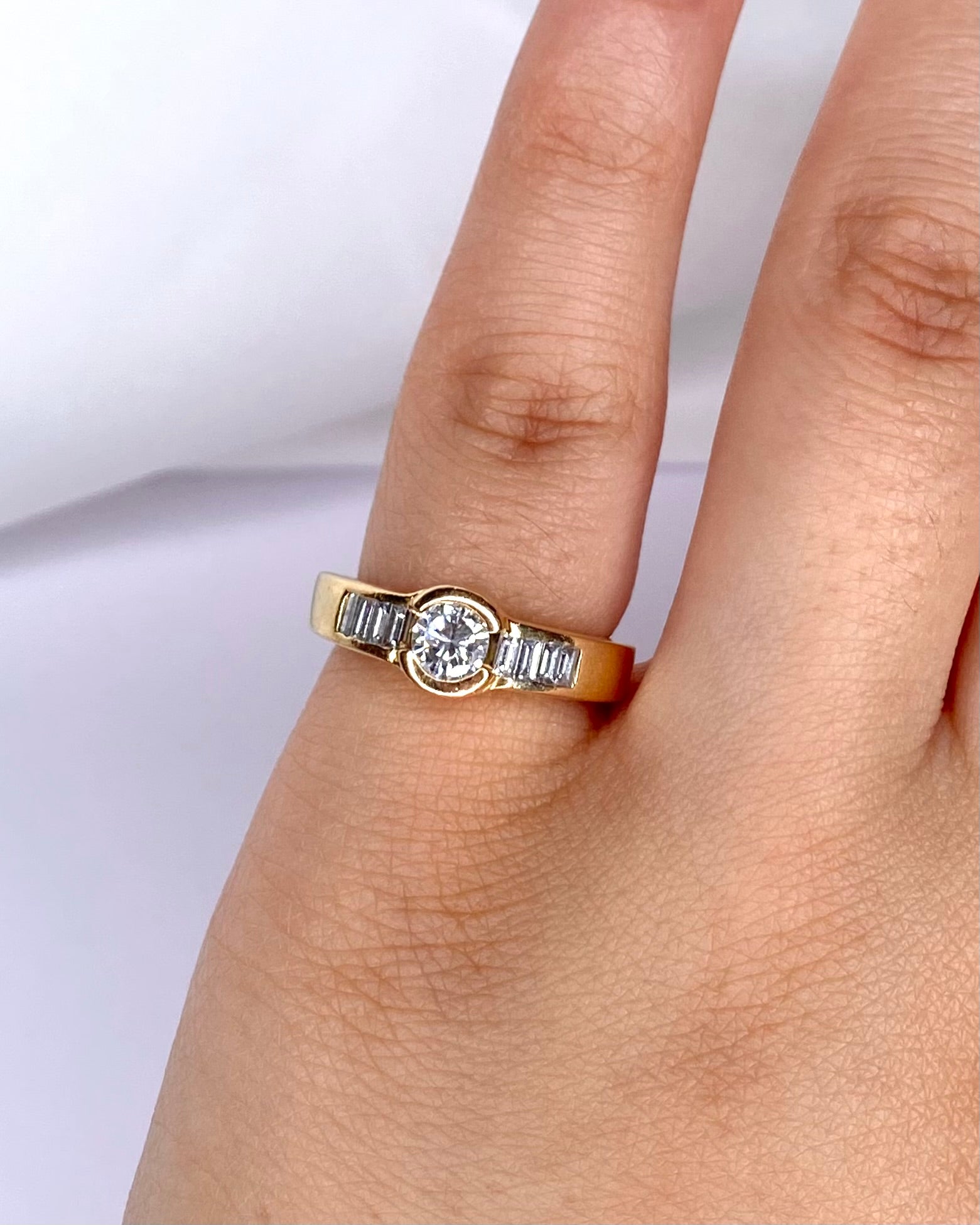 Bague Jonc Diamants 0.55 carat "Tania" - Elliade Paris