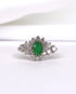 Bague Marguerite Émeraude 0.44 carat & Diamants 0.48 carat "Suzanne" - Elliade Paris