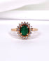 Bague Marguerite Emeraude et Diamants "Elvira" - Lyon * - Elliade Paris