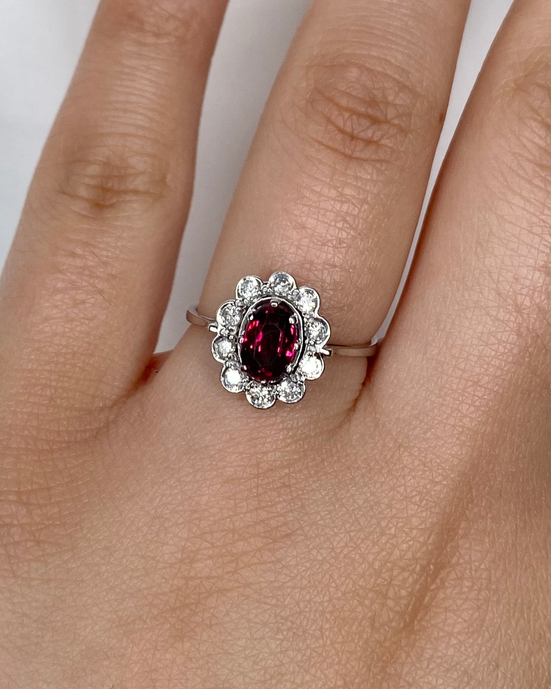 Marguerite Ruby 1.30 Carat &amp; Diamonds Ring "Sonia"