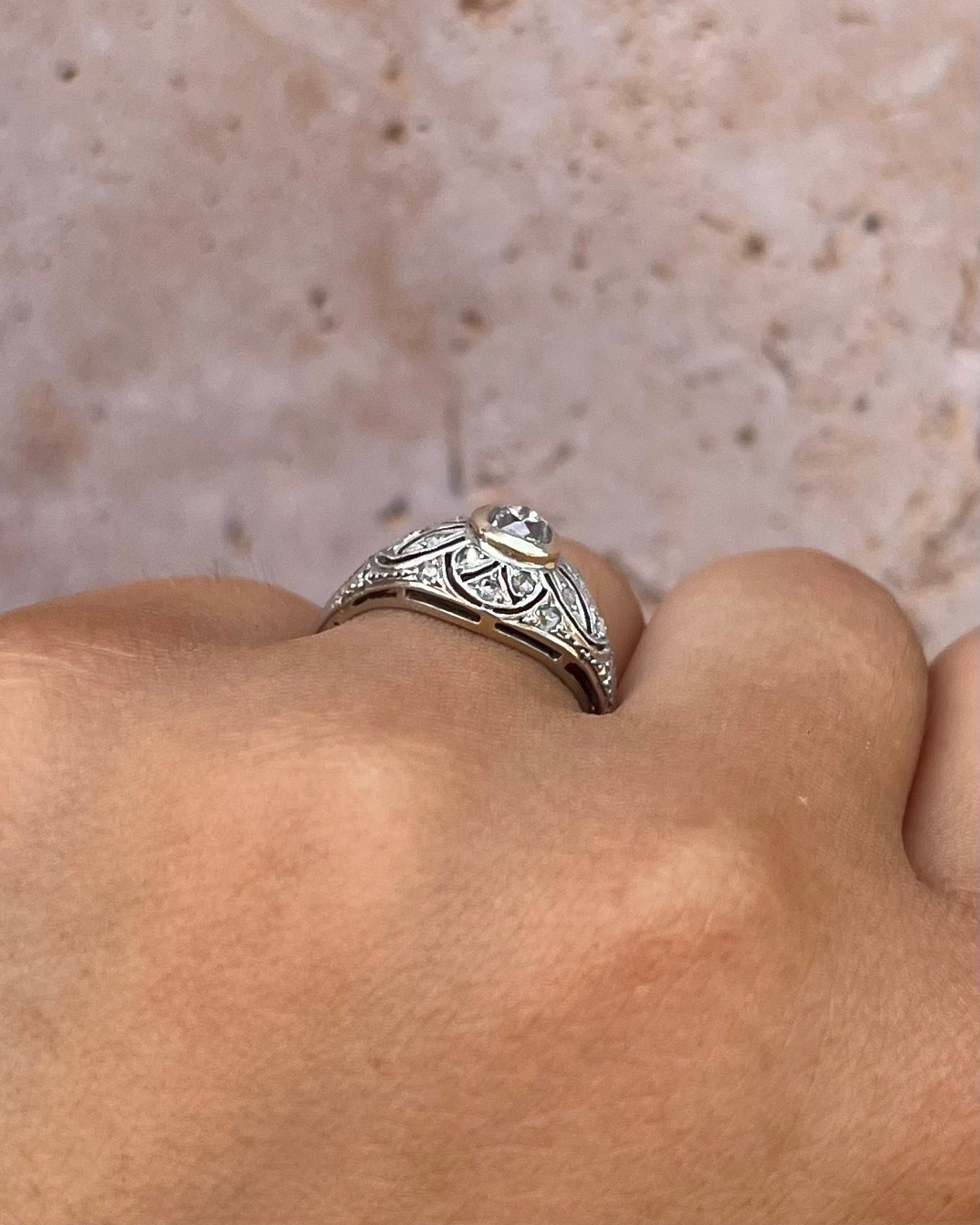 Bague Art Déco Diamants "Rosie"