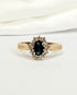 Bague marguerite saphir et diamants "Gisèle"* - Lyon - Elliade Paris