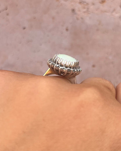 Bague Marguerite Opale 3.80 carats &amp; Diamants 0.44 carat "Gina"