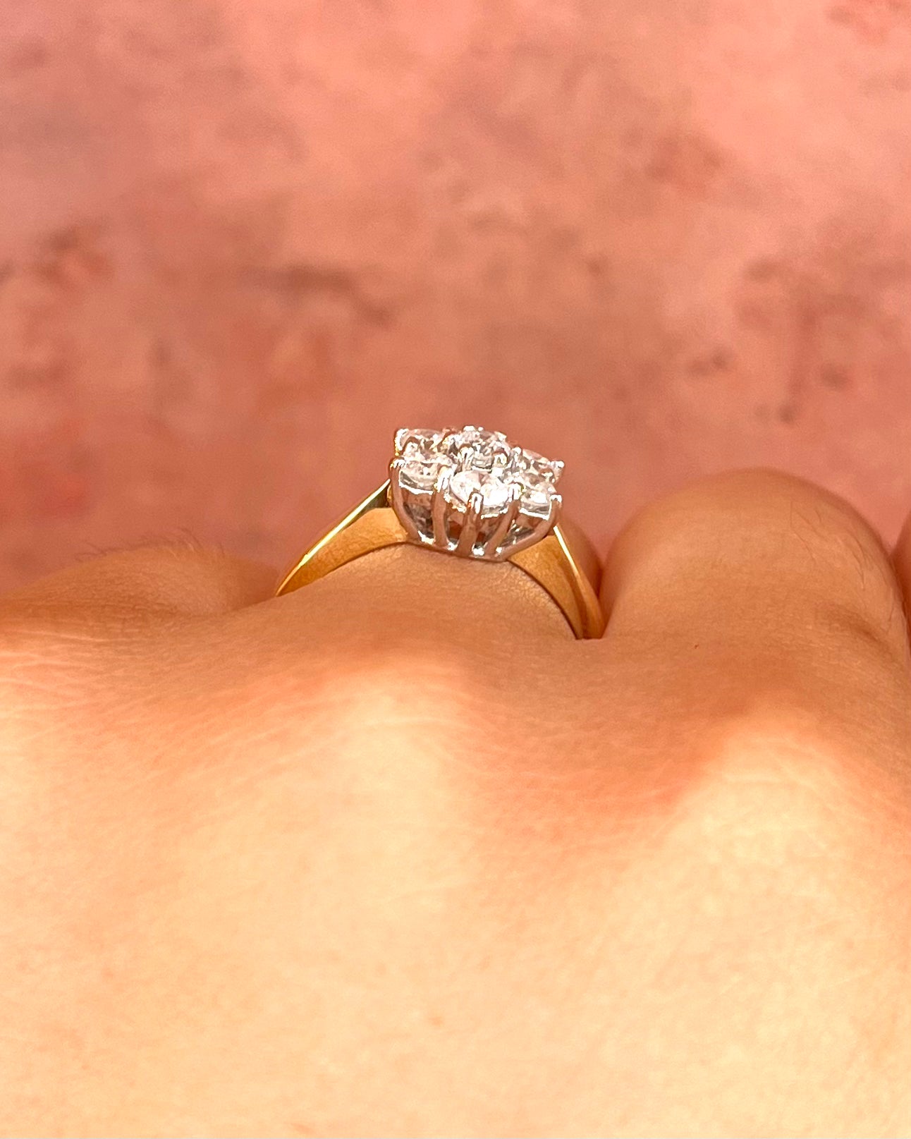 Bague Marguerite Diamants 1 carat 5.12g "Emma"