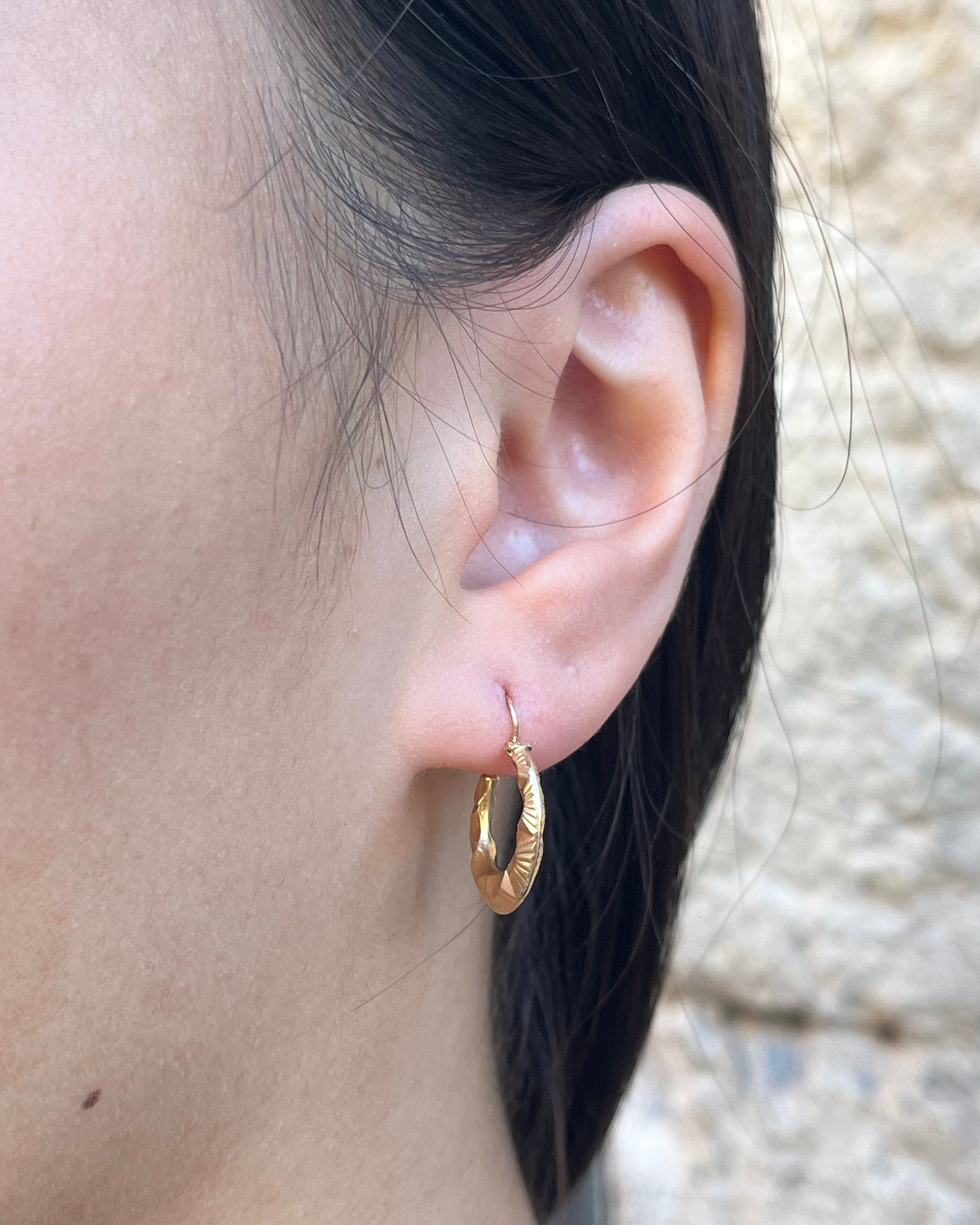 Yellow Gold Hoop Earrings "Flavie"