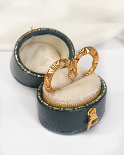 Yellow Gold Hoop Earrings "Flavie"