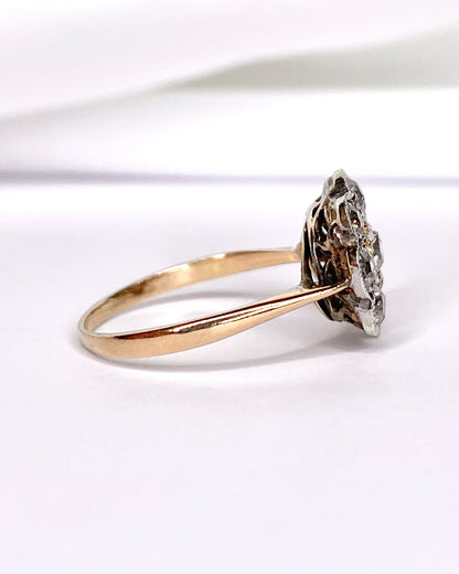 Bague Marguerite Art-Déco Diamants 0.75 Carat "Erell" - Elliade Paris