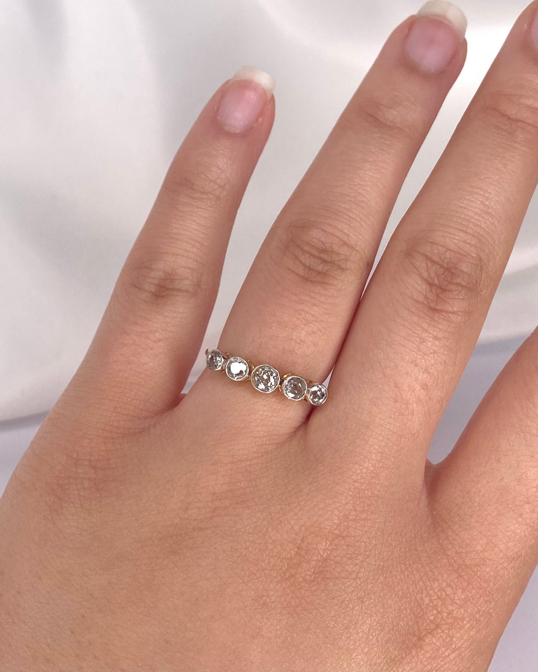 Bague Rivière Art Déco Diamants 0.70 carat "Delila"