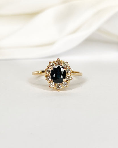 Anillo Marguerite Zafiro 0,80 quilates y Diamantes "Cyrielle"